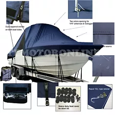 Sea Hunt Victory 225 Walk Around T-Top Hard-Top Boat Cover Navy