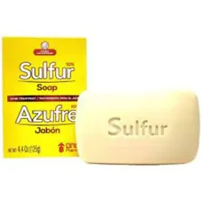 SULFUR SOAP ACNE Treatment Face Skin Pimples Blemish Acne Azufre Jabon (2 Bars)