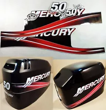 For MERCURY 50 two stroke ( 3-cyl ) Vinyl decal set from BOAT-MOTO / sticker kit