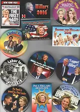 2016 pin CLINTON pinback HILLARY Campaign button COLLECTION of 12