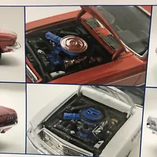 FOB 68 Ford Mustang 428 Cobra Jet ENGINE W 4 Speed AMT 1:25 LBR Model Parts