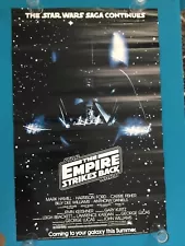 Original 1983 STAR WARS The Empire Strikes Back 22 x 34 Movie Poster Darth Vader