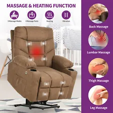 Electric Power Lift Recliner Chair Sofa with Massage and Heat for Eldely remote