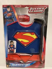 Justice League Superman Costume Accessories - Cape/Chest Piece Fits Sizes 4 - 6