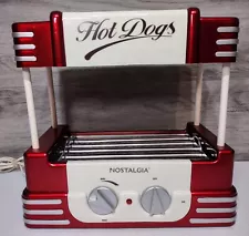 VINTAGE NOSTALGIA INTERTEK HOT DOG ROLLER CLEAN GRILL MODEL RHD800 & BUN WARMER