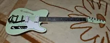 partscaster Custom Telecaster Thin- Line 2 Humbucker Pickups Surf Green Top