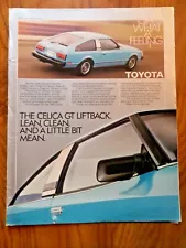 1980 Toyota Celica GT Liftback Ad Lean Clean & a Little Bit Mean