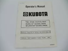 Kubota 3 Point Hitch 2 Stage Snow blower Manual B2551 / B/L 2563 pages 32