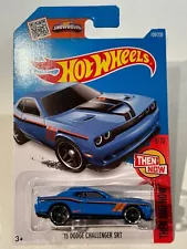 2015 ð¥HOT WHEELS ð '15 DODGE CHALLENGER SRT BLUE 9/10 THEN AND NOW #109/250