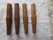 4 UNUSED ANTIQUE WOODEN TELEPHONE POLE MOUNTS FOR GLASS INSULATORS