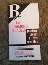 Vintage Rx for Diamond Blades Masonry & Concrete Saw Manufacturers Inst Brochure