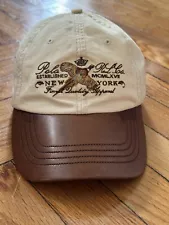 Vintage Polo Ralph Lauren Leather Bill New York Strap Back Hat OS