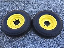 2 NEW 11L-16 Backhoe Tires/Rims/Wheels for Case 580 2WD - F3 12 ply rating