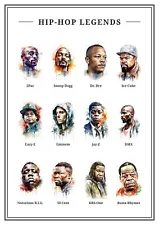 Hip-Hop Legends | Decor Music Wall Digital Art Poster