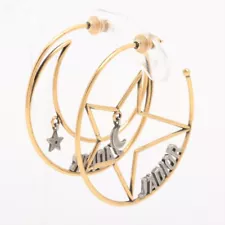 Dior J'Adior Piercing jewelry (for both ears) GP Gold moon & star