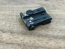 Taurus - PT92, 58, 100 - Rear Adjustable Sight - White Outline (check dovetail)