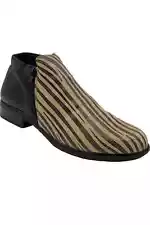 NAOT HELM ANKLE BOOTIES NEW WOMEN'S SIZE 8 EURO 39 ZEBRA BLACK