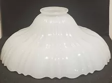 New ListingAntique Ribbed Clam Broth Glass Lamp Light Shade Sconce 2 1/4" Fitter