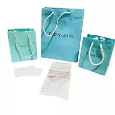 Tiffany Gift Bags Embossed Note Cards Vintage Receipt Blue