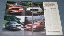 1983 Audi Quattro Turbo 5000 Diesel 4000 Sports Sedan GT Coupe Vintage 2pg Ad