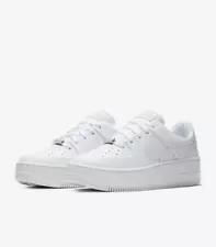 NEW Women's Size 11 Nike Air Force 1 Sage Low Top Triple White AR5339 100