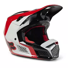 Fox Racing Florescent Red V3 RS Efekt Motocross Helmet Offroad MotoX Chin Bar