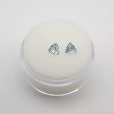 $10,000 Natural OCEAN BLUE MATCHED PAIR Trillion Cut .53ct VS2 Diamond SET LOOSE