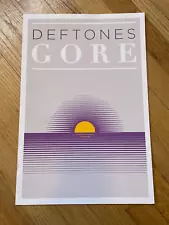 Deftones 2016 gore tour screen printed Poster 12x18" serigraph Artprint nu-metal