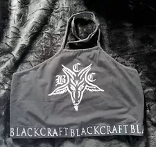 Blackcraft BCC Goat Halter Crop Top XXL Black Goth Witch Pentagram Gothic