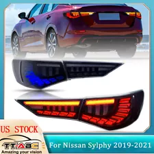 For 2019 2020 2021 Nissan Sentra Sylphy Pulsar LED Tail Lights Rear Lamps Pair