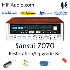 Sansui 7070 rebuild restoration Capacitor Kit fix repair instructions