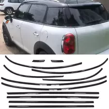 Glossy Black Car Window Trim Stainless For Mini Cooper Countryman R60 10-2016