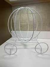 12" White Wire Metal Pumpkin/Cinderella Carriage Centerpiece