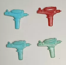 Vintage 1974 Mego * STAR TREK PHASERS LOT * Original Accessory Weapons Blue Red