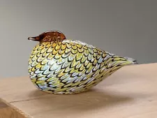 IITTALA Signed Oiva Toikka Glass Bird- Summer Grouse 2005 Finland