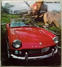 TRIUMPH SPITFIRE MK 2 USA Car Sales Brochure c1966