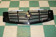 07-14 Escalade Black Painted Chrome Front End Upper Grille Grill Trim Panel OEM