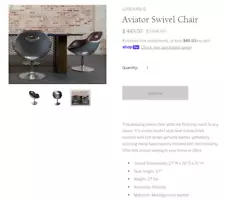 Unique Aviator Swivel Chair Set (price is for set) MUST SEE LISTING