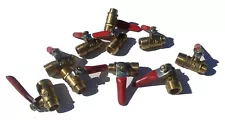 100 Brass Ball Valves 1/4, 3/8 Thread For Pneumatic & Water - Bulk Sale