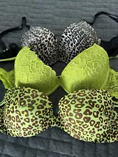 3 Victoria’s Secret push up bras, Size 34b