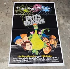 Vintage 1977 Disney Pete's Dragon Authentic Movie Poster 27x41 Original Folded