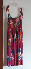 Sundress (2) for Women XL Hawaiian Print Sleeveless Smocked Dresses