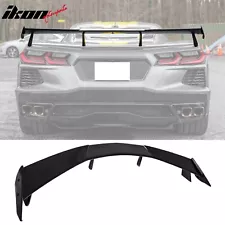 For 20-24 Chevy Corvette C8 Stingray Z51 High Wing Trunk Spoiler Gloss Black ABS