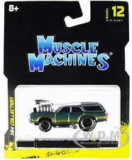 1970 OLDSMOBILE VISTA CRUISER 442 GREEN MET. 1/64 DIECAST MUSCLE MACHINES 15556