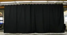 Black Stage Curtain/Backdrop/Partition, 11 H x 30 W, Non-FR