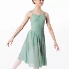 WEISSMAN Dance Costume ballet lyrical ADIEMUS13356 sage green Adult Small SA