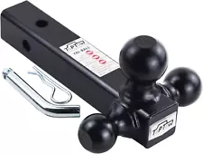 Trailer Receiver Hitches Tow Hitch Black Triple Ball Mount for 2 inch Receiver