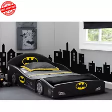 Kids Toddler Batmobile Car Bed Frame with Saftey Rails Batman Bedroom Furniture