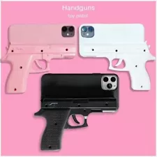 Fun Toy Pistol Gun Silicone Phone Cover Case For iPhone 13 12 11 Pro Max 7 8Plus