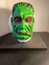 Scary green face Rubber Halloween Mask For Adults Or Kids Great Condition!